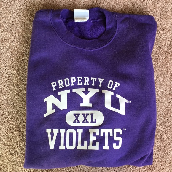 Port and Company Tops - ⚡️FLASH SALE⚡️ NYU purple sweatshirt